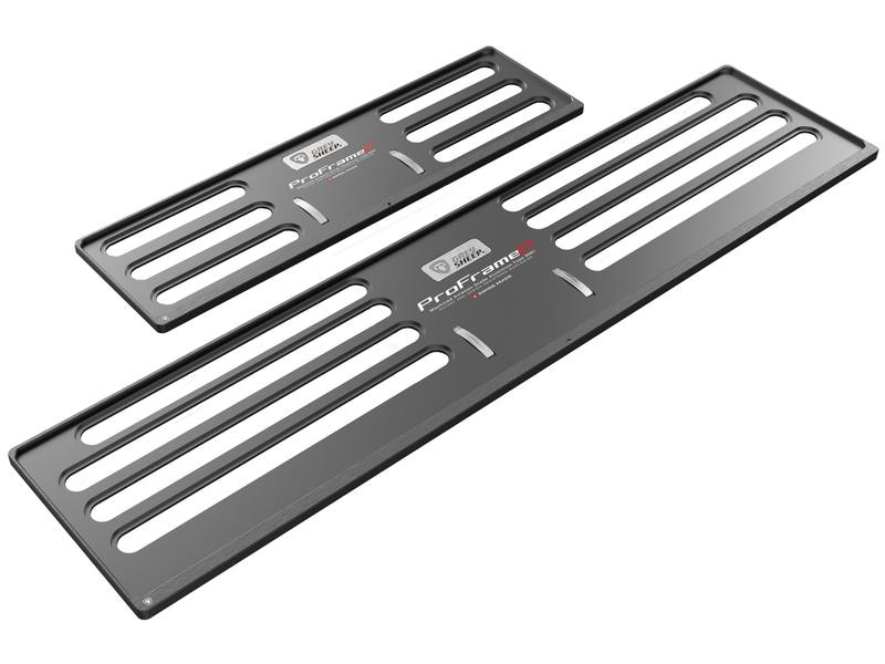 GREY SHEEP. Kennzeichenhalterset ProFrame 2, KFZ-lang, Dark Nummernschild-Set 30 x 8 cm und 50 x 11 cm