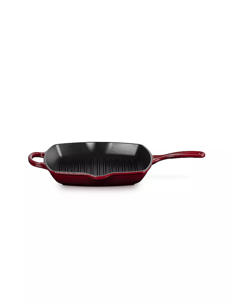 LE CREUSET Grillpfanne quadratisch SIGNATURE 26x26cm Garnet dunkelrot