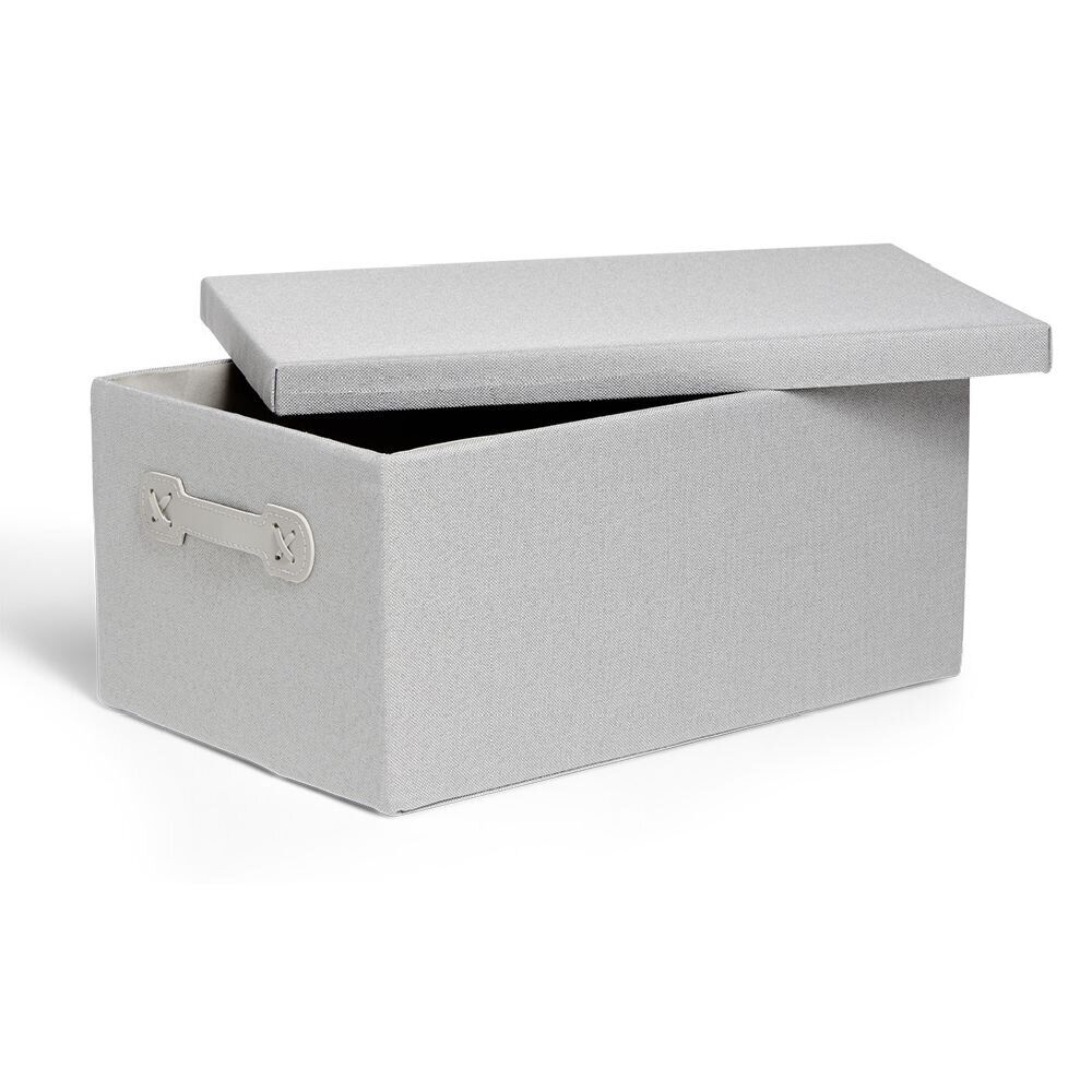 Boîte de rangement coton imprimé fleuri 40,5xH18x26,5cm