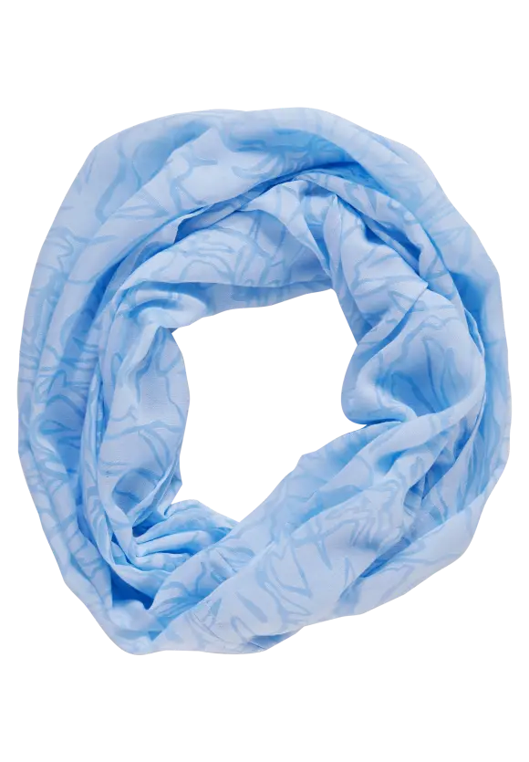 Loop mit Ausbrenner Print - soda blue