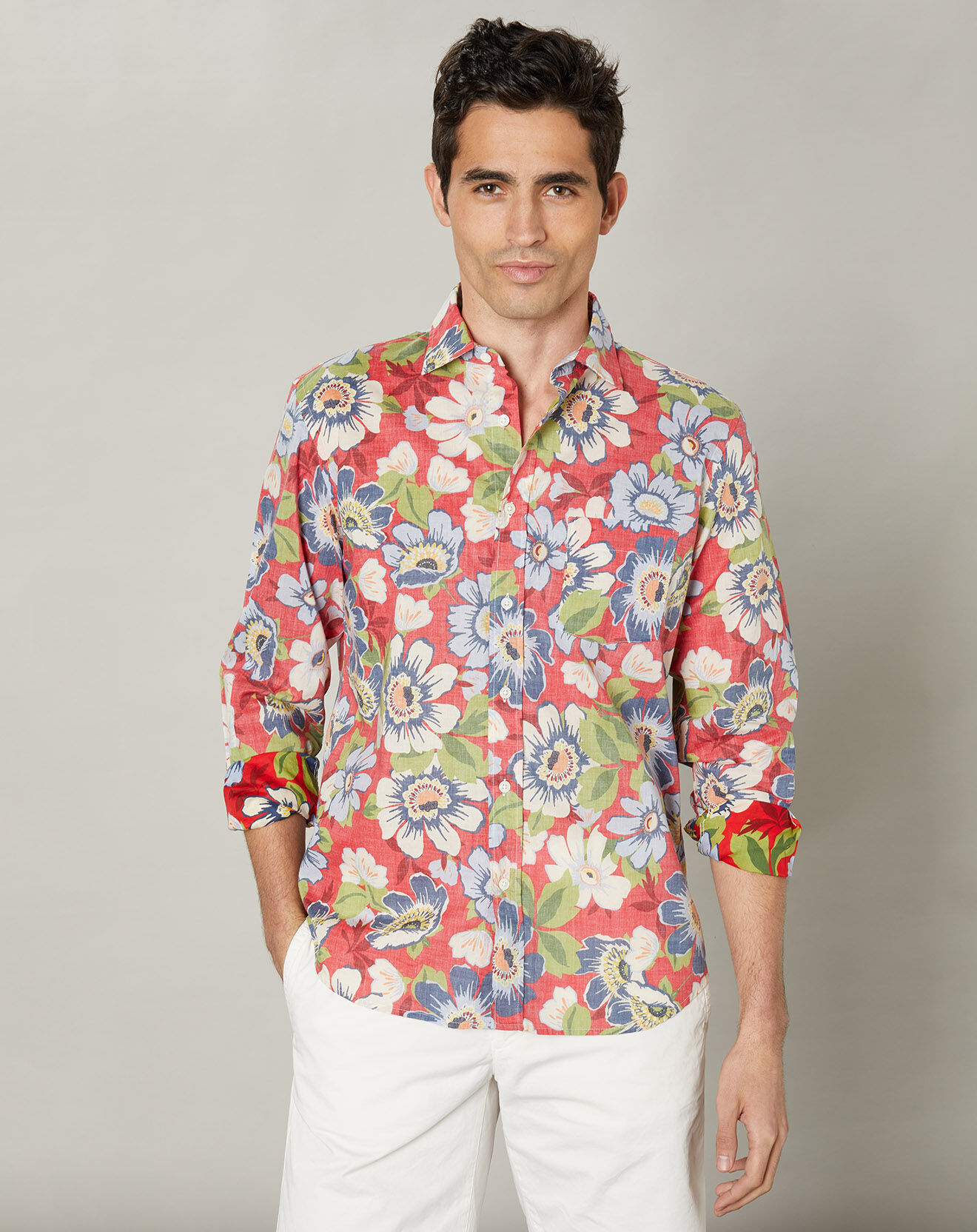 Hartford Chemise regular Paul rouge
