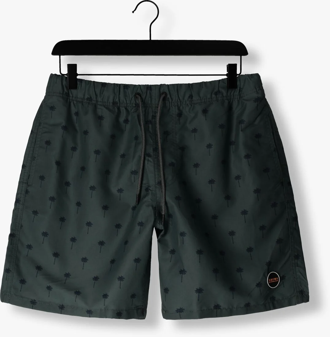 SHIWI groene shiwi  men swimshort scratched shiwi palm