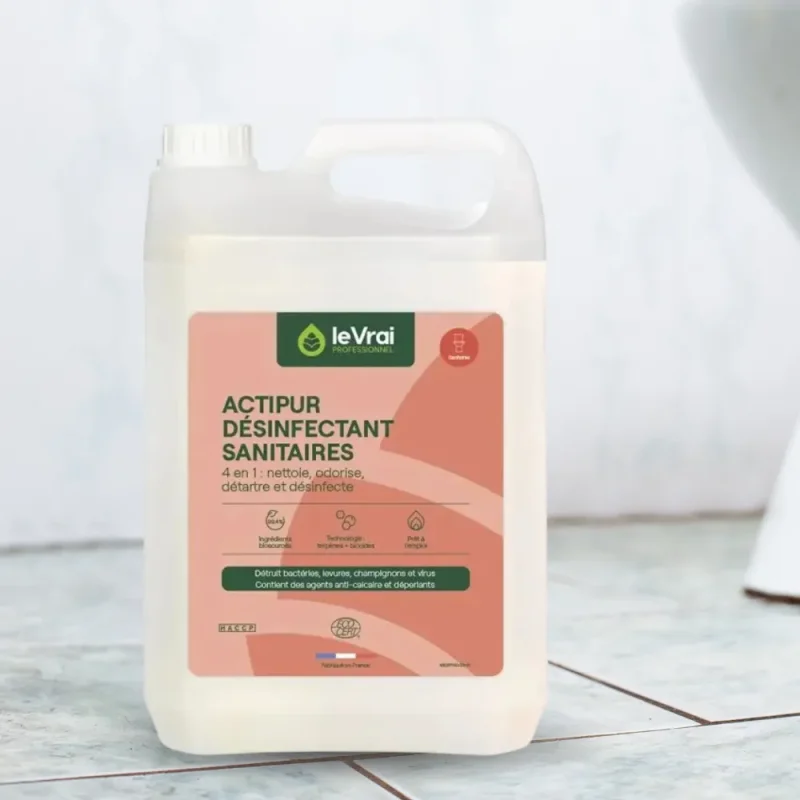 LE VRAI - Nettoyant sanitaire HACCP - Actipur - Ecocert - 5L