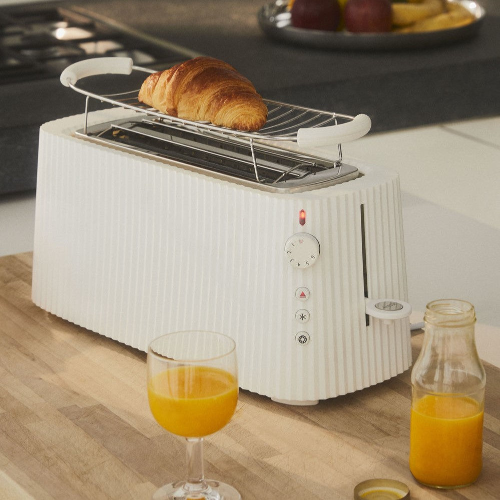 Alessi Plissé Broodrooster met Rekje - Wit