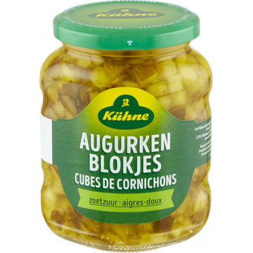 Kühne Augurken Blokjes Zoetzuur 330 g