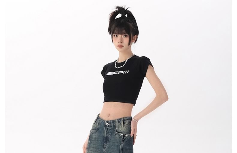 Magimomo - Mid Rise Washed Denim Shorts
