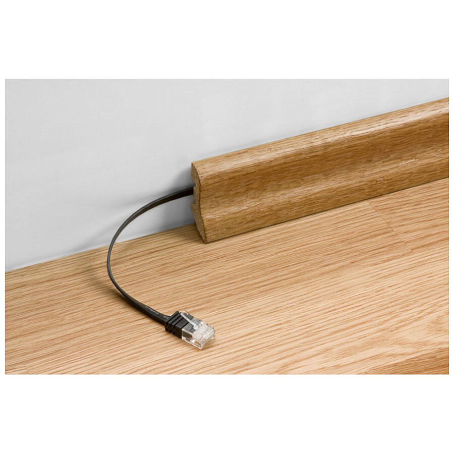 Câble RJ45 plat catégorie 6 U/UTP 20 m (Noir)