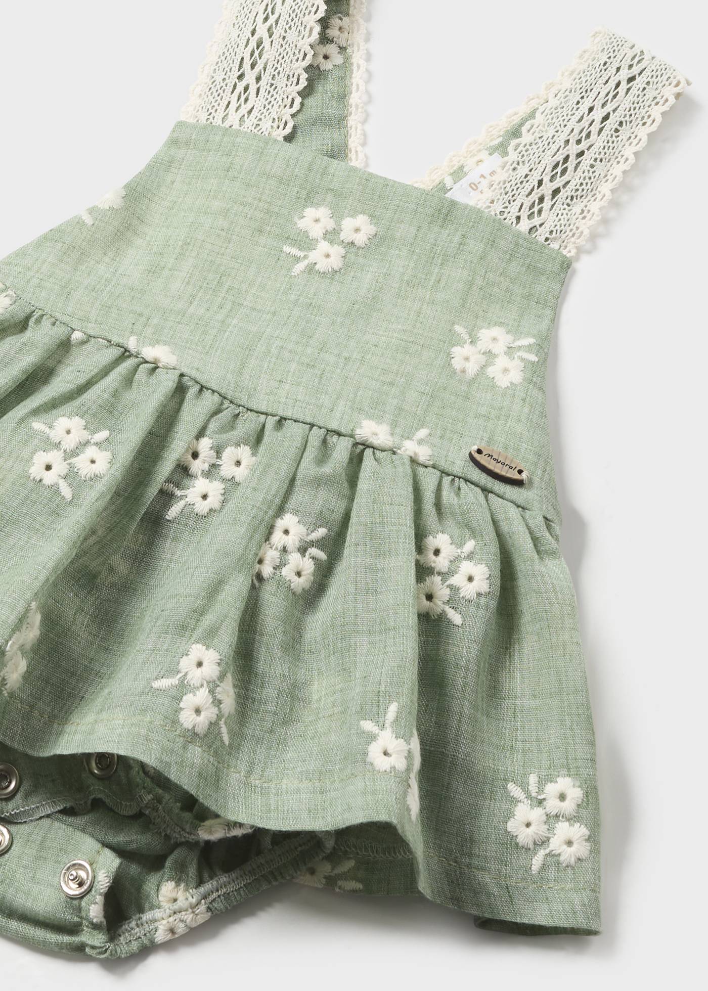 Conjunto Tulita de 2 peças: saia e jardineira para recém-nascidos