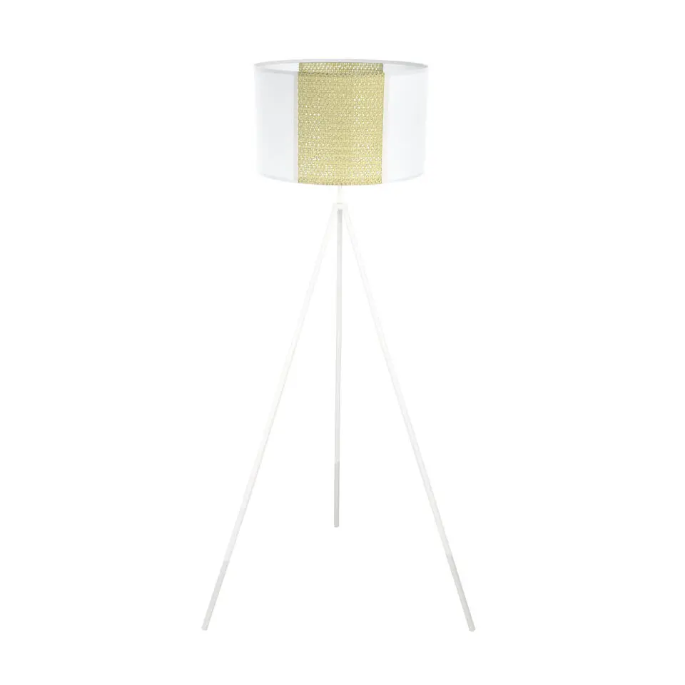 EGLO Arnhem Staande lamp - E27 - Papier/Staal - Wit/Bruin