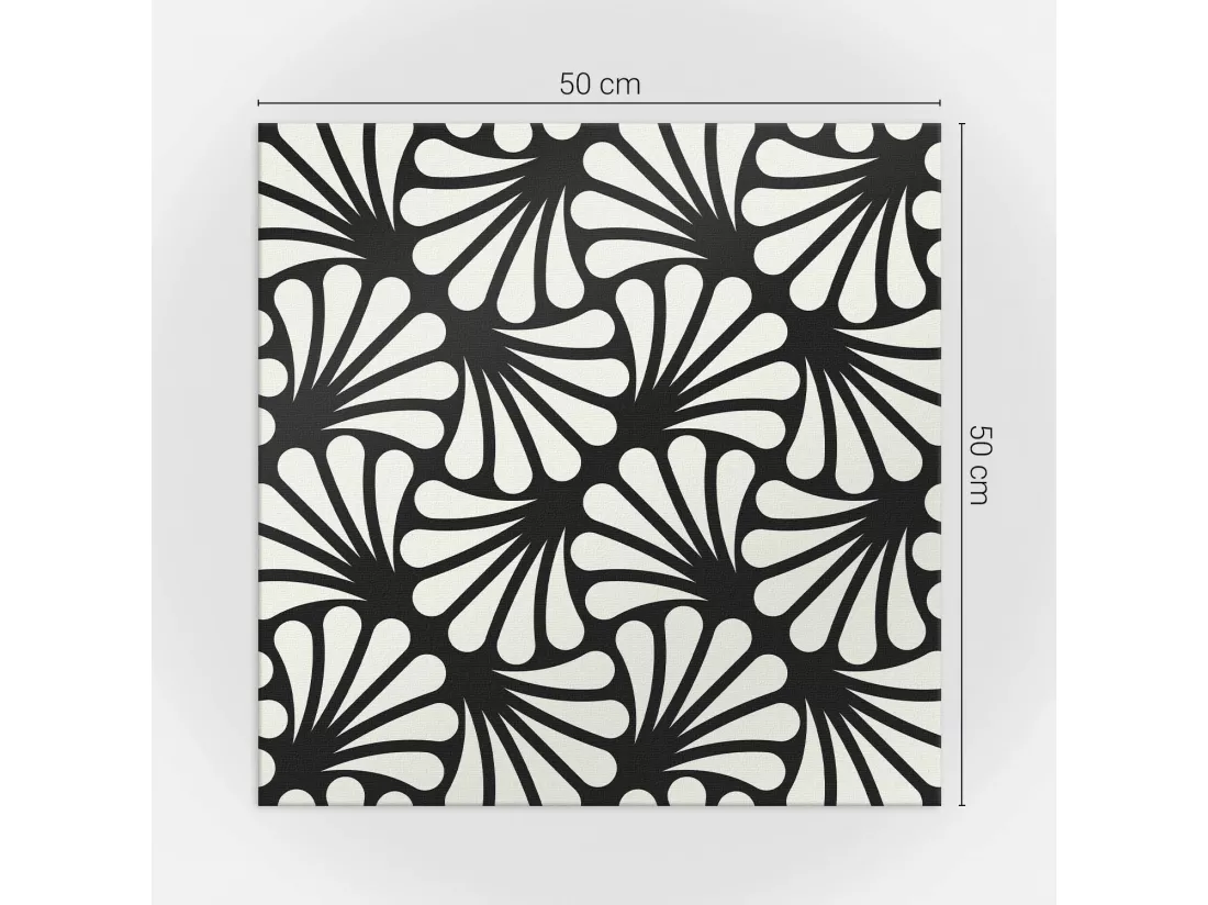 Panneaux muraux autocollants en vinyle imperméable - 4 x 50 x 50 cm - Motif de feuilles élégant
