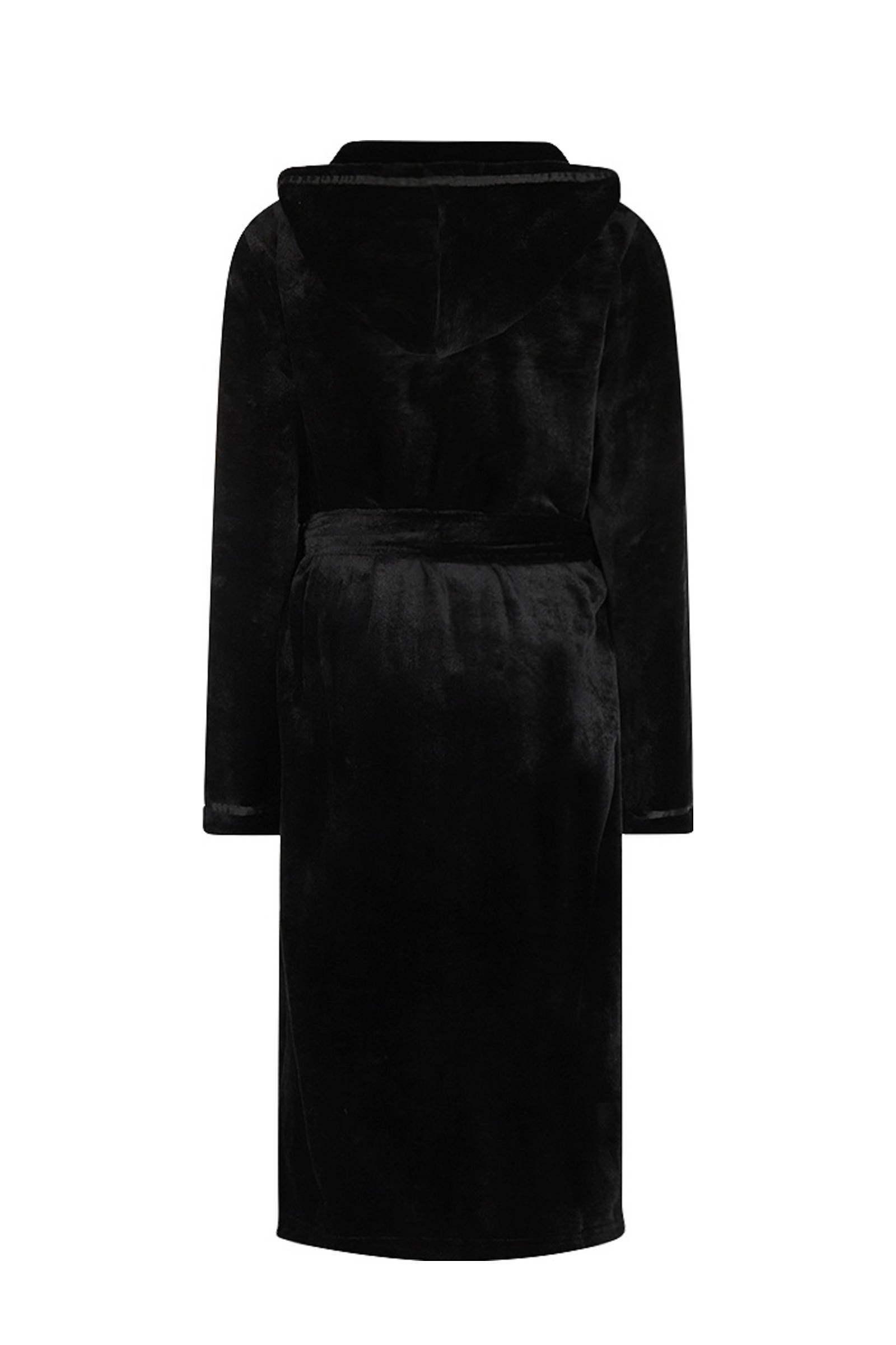 Charlie Choe fleece badjas zwart