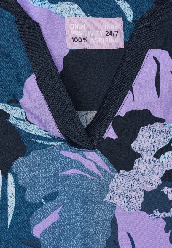Florales Blusenshirt - universal blue