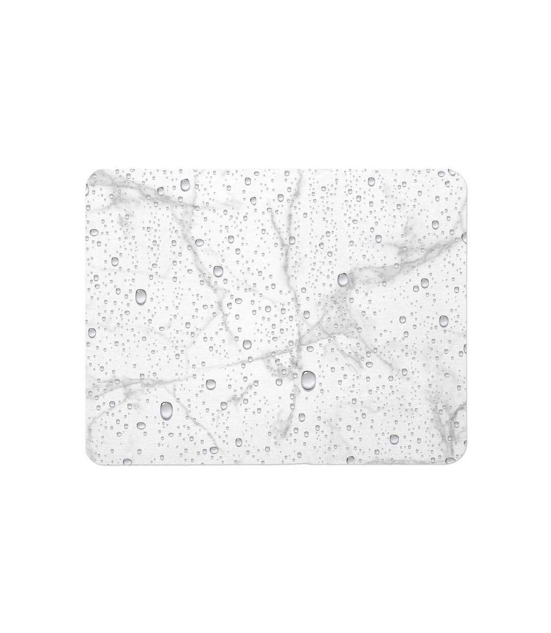 Tapis de Bain à Motifs Aqua 35x45cm Blanc