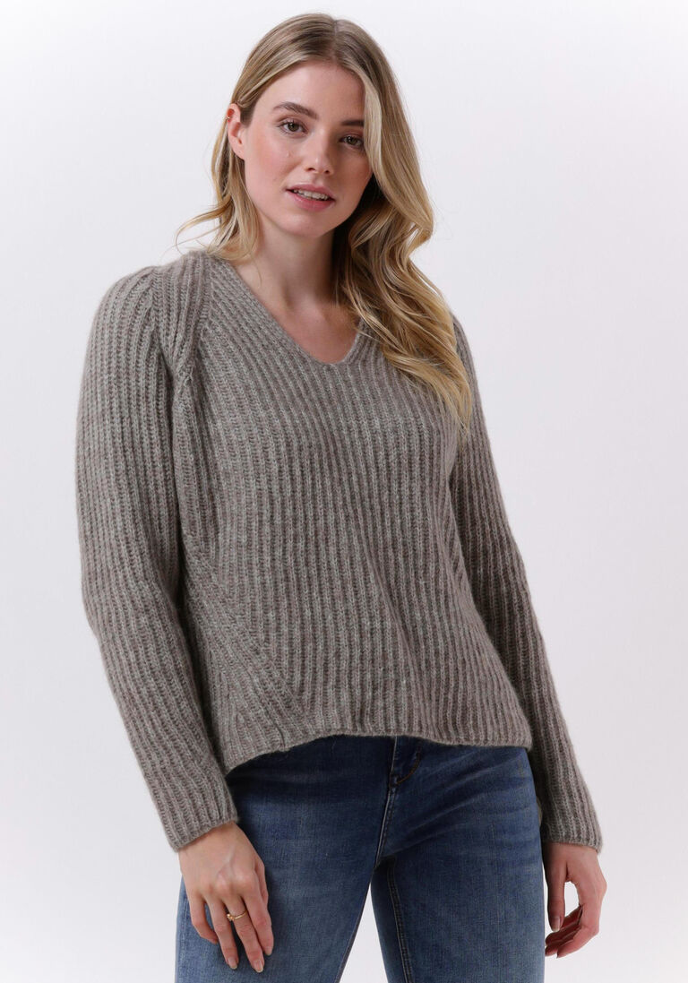 DRYKORN taupe drykorn trui lynette 422004