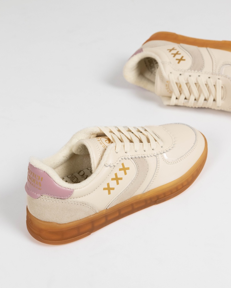 Scotch & Soda Nixie Lage sneakers  - wit
