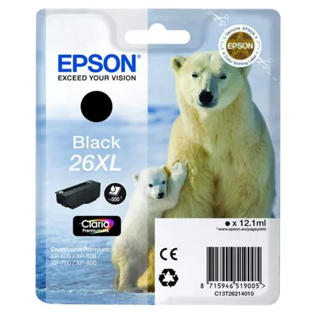Epson Original Tintenpatrone 26XL Claria Premium schwarz