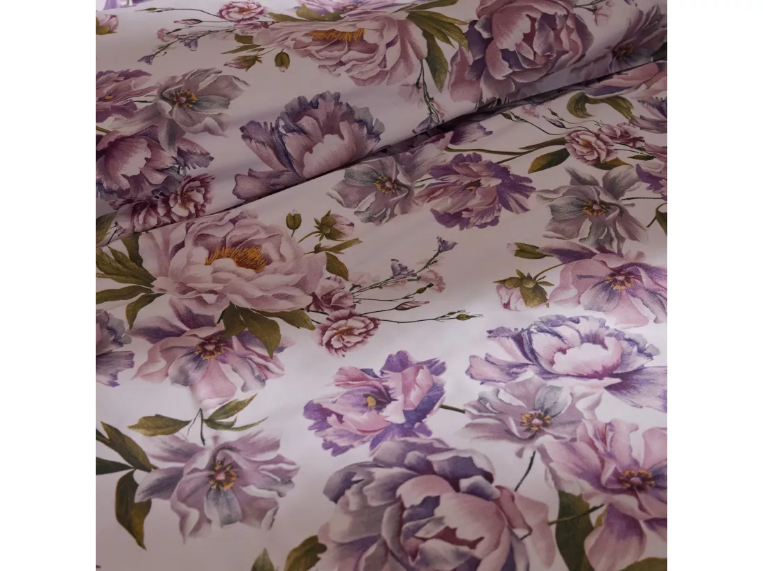 Literie en satin de coton Aurelis rose moyen 200 x 220