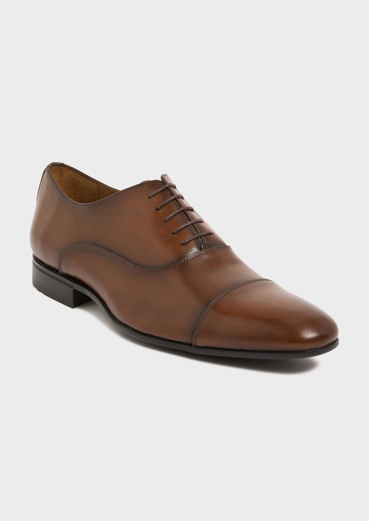 Richelieus en cuir lisse cognac