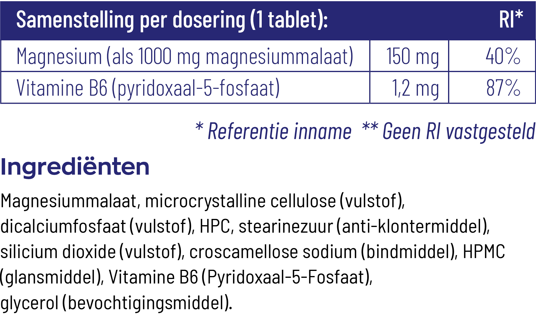 Vitakruid Magnesium 150 Malaat Met Vitamine B6 (P-5-P) (90 tabletten)