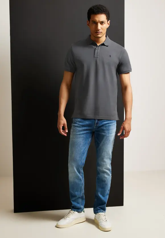Piquée Poloshirt - ash grey