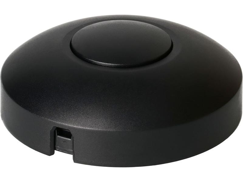 Max Hauri Universal-Fussdimmer Phasenabschnitt 100W, Schwar Schnur-Dimmer für Glühlampe, LED und Halogenlampe