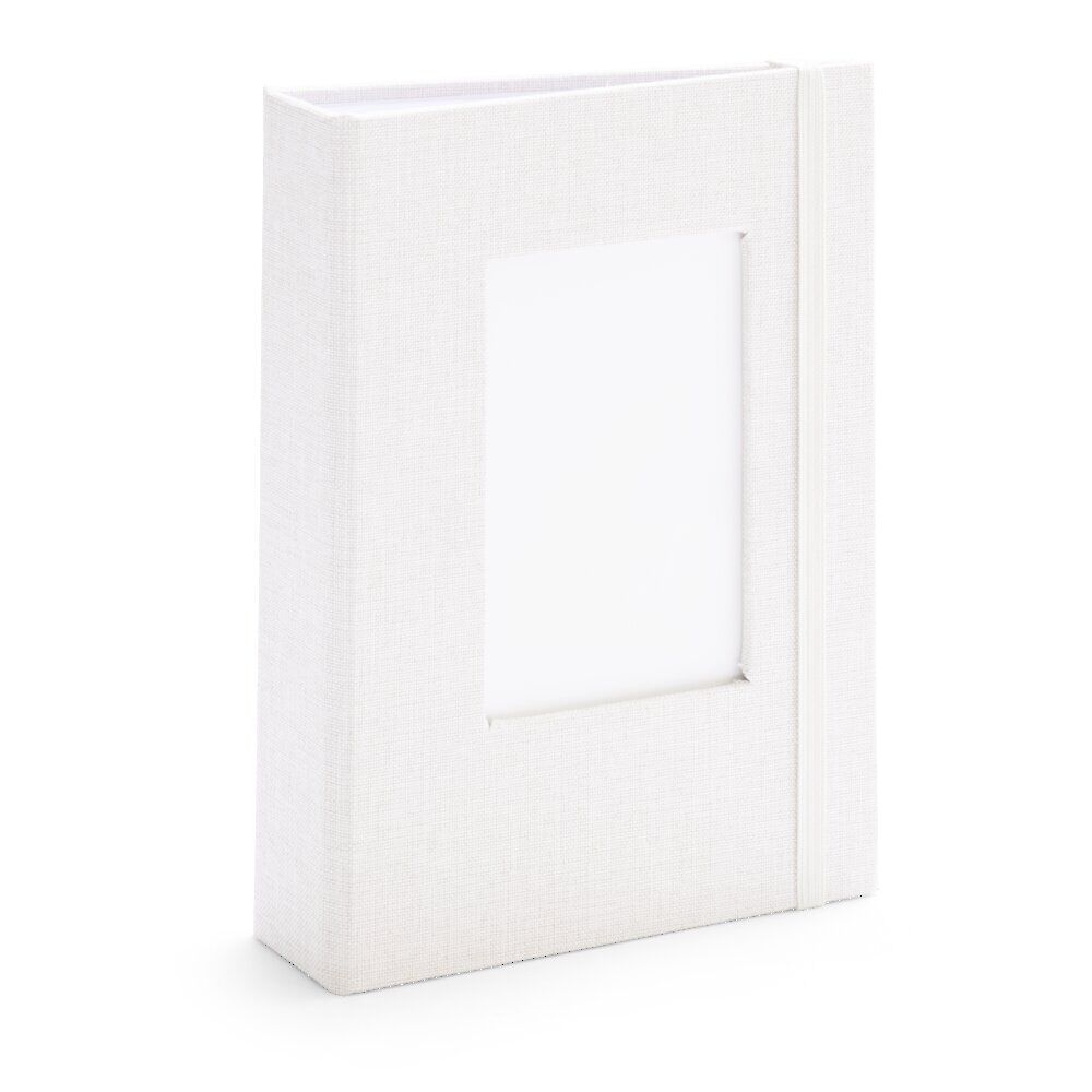 Album photo aspect tissé 12,5x16,5cm - 2 modèles beige ou rose