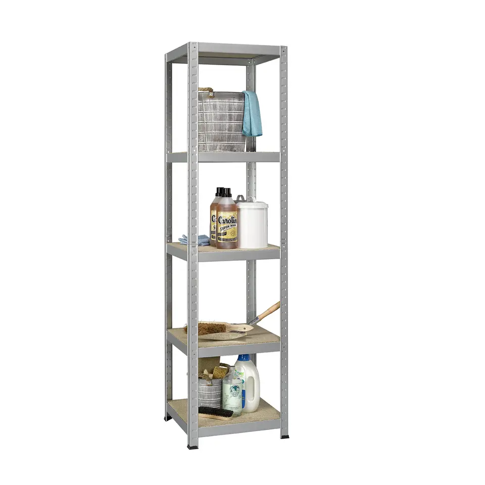 Avasco Stellingkast - Zilver - Opbergrek vierkant metaal - 176x45x45cm