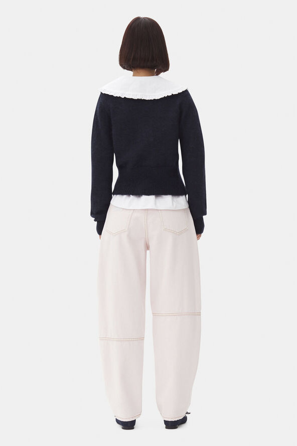 Ganni Overdyed Denim Stary Chalk pink