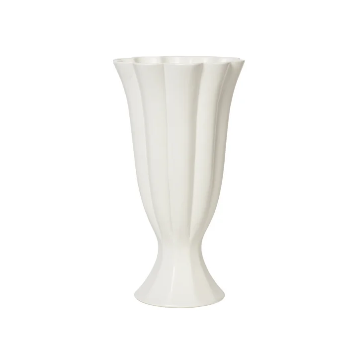 Broste Copenhagen - Heli Vase, Ø 17 x 30 cm, cream