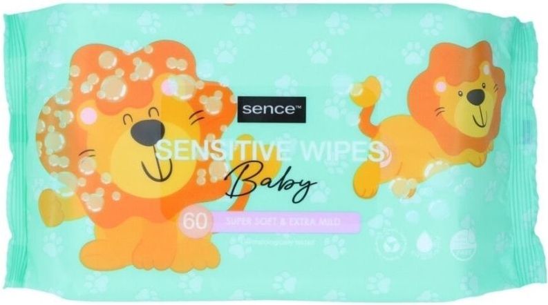 Sence - Babydoekjes Sensitive - 60 Stuks - Parfumvrij - Voor Gevoelige Huid