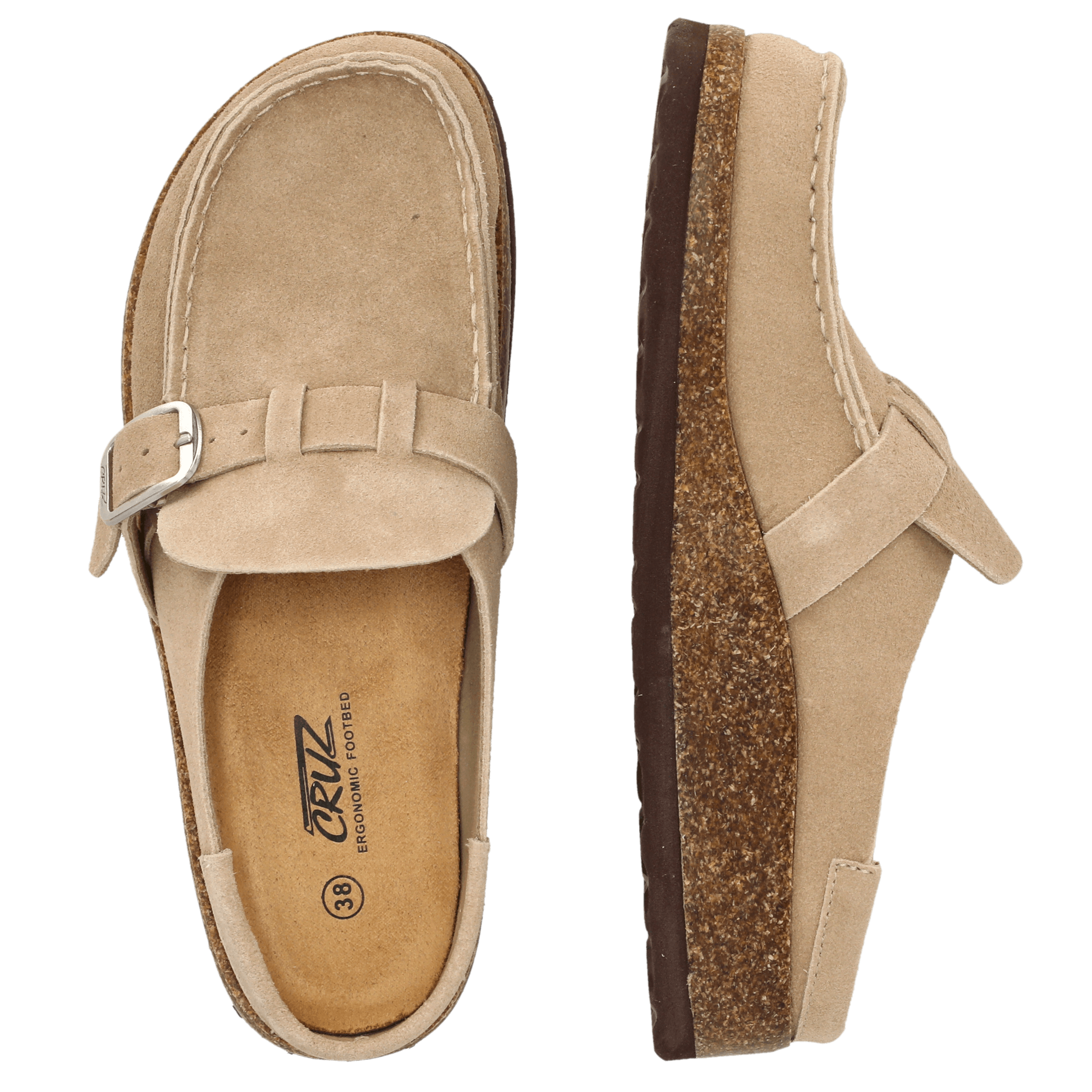 Cruz Austo W Leather Cork MOC 36-42 - Tøfler og slippers
