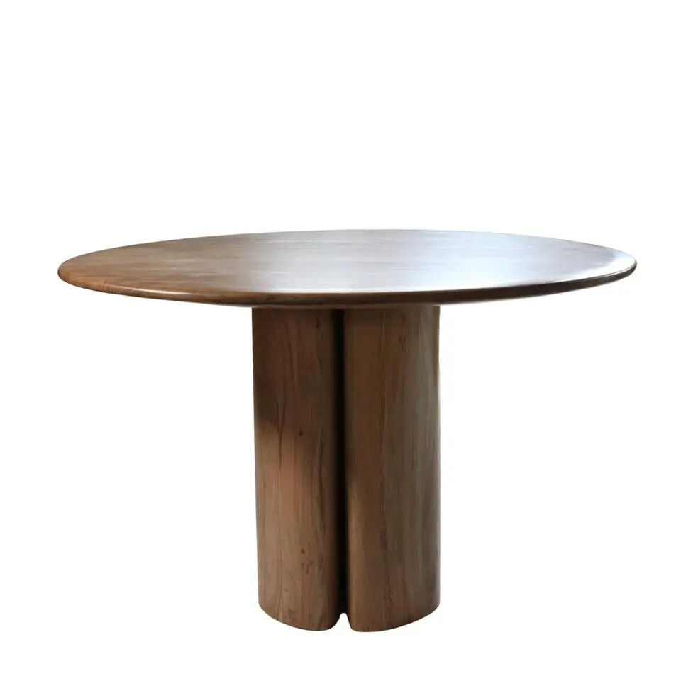 Eettafel Rond Ø120cm - Acaciahout - Naturel - Eettafel Tijn