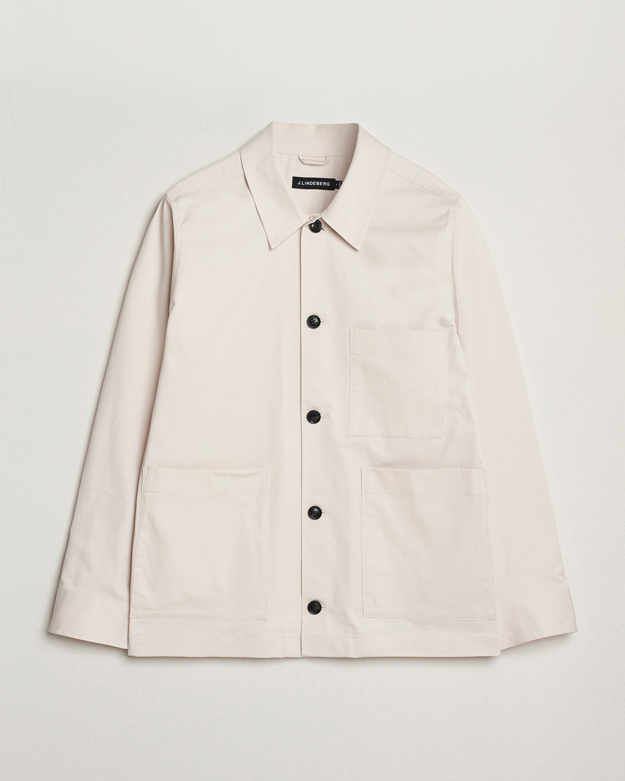 J.Lindeberg Easton Cotton Overshirt Moonbeam