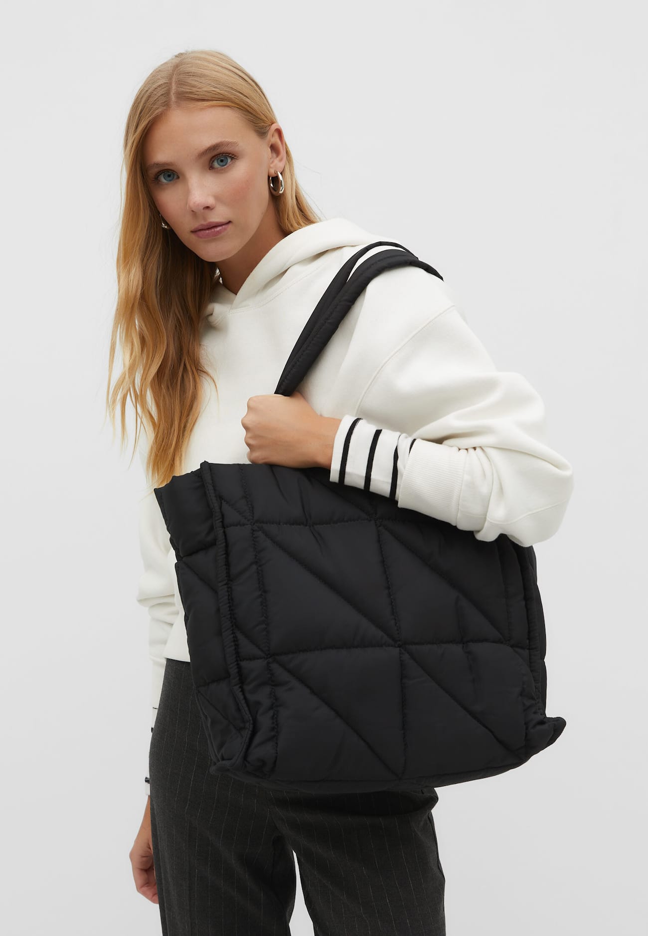 Bolsa de tecido acolchoado