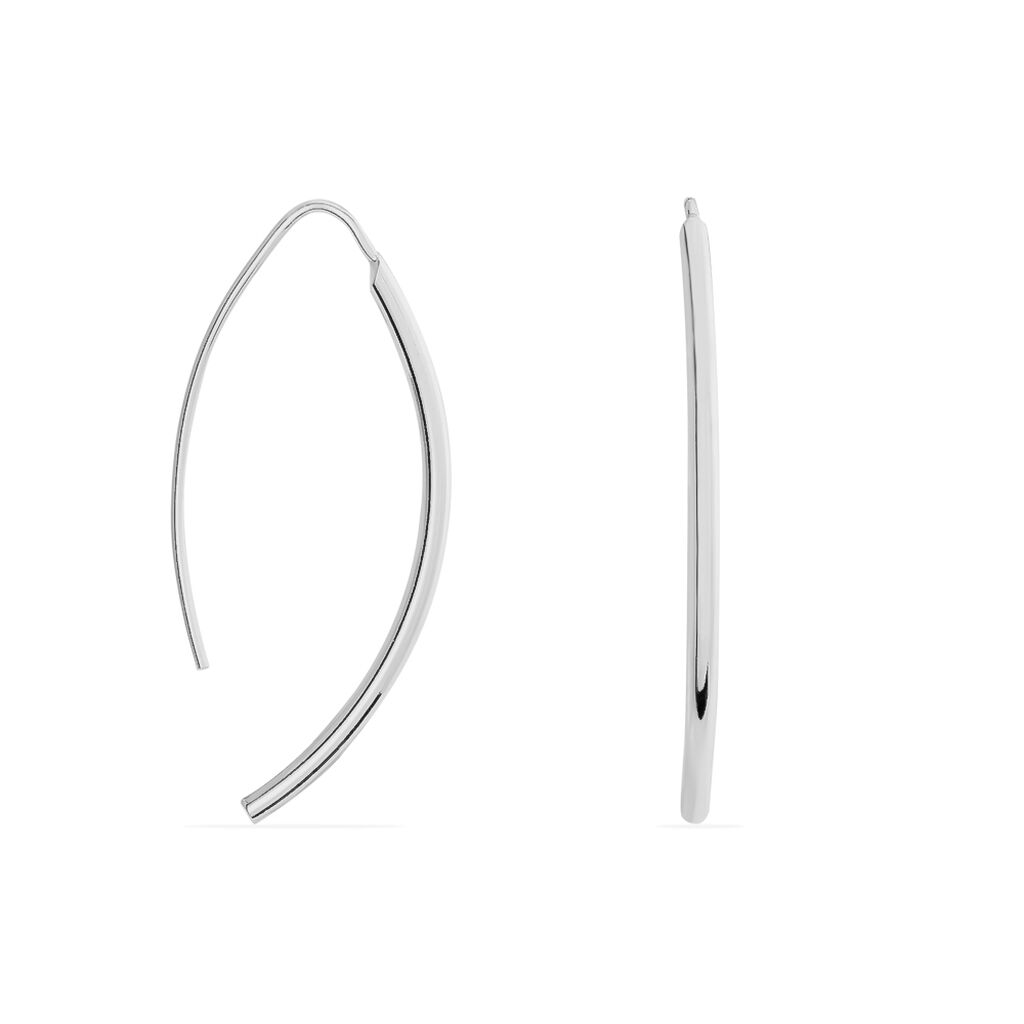 Boucles D'oreilles Pendantes Bira Argent Blanc