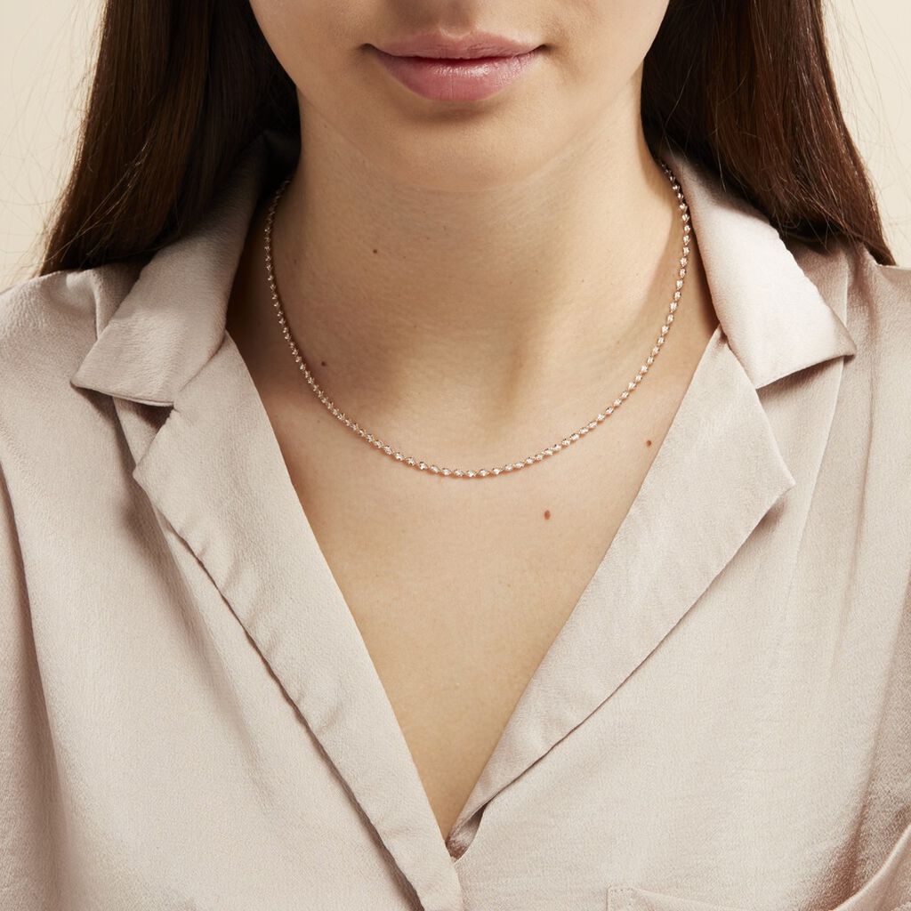 Collier Abie Torsade Argent Bicolore