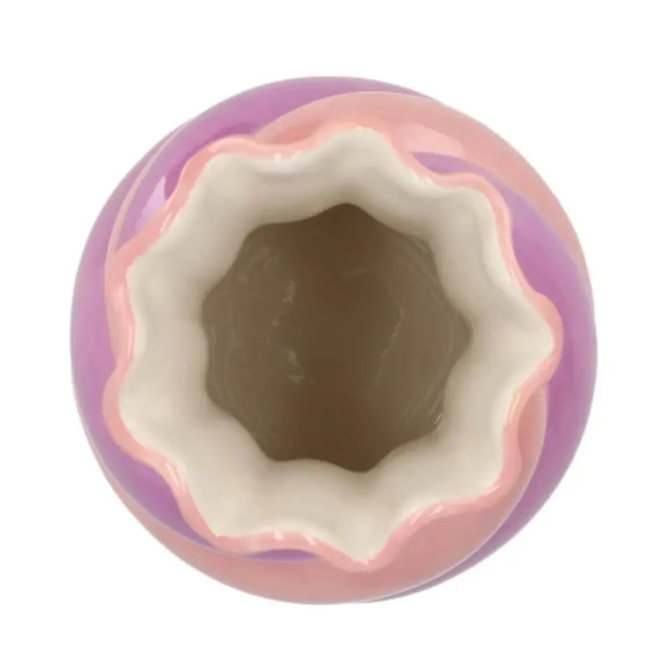 DK Design boeket vaas Sweety - keramiek - roze/paars - 15 x 30 cm