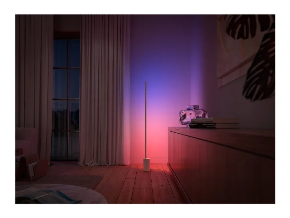 Philips Hue White and Color Ambiance Gradient Signe - Gulvlampe - LED - 29 W - 16 millioner farver/varmt til køligt hvidt lys - 2000-6500 K - hvid