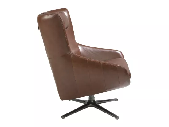 Fauteuil pivotant en cuir brun 5089 ANGEL CERDA