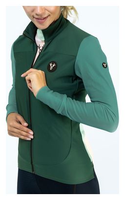 Maillot Manches Longues Femme LeBram Ventoux Uni Vert Agave