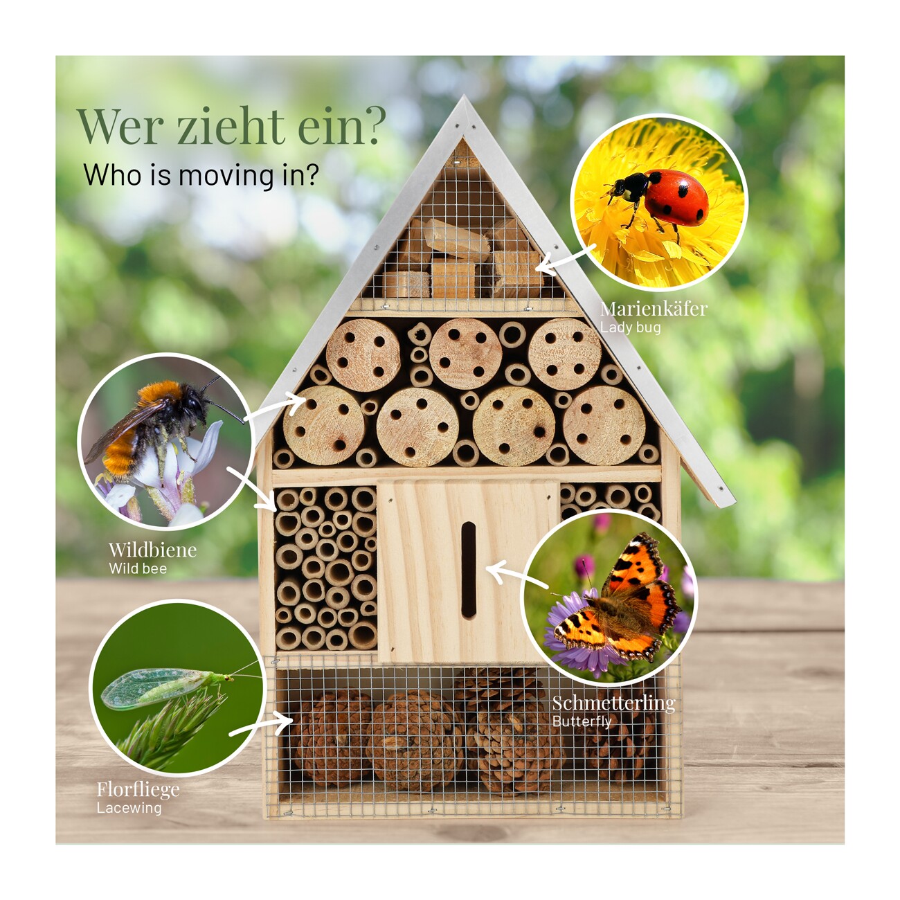 WILDLIFE HOME Großes Insektenhotel | 2er Set