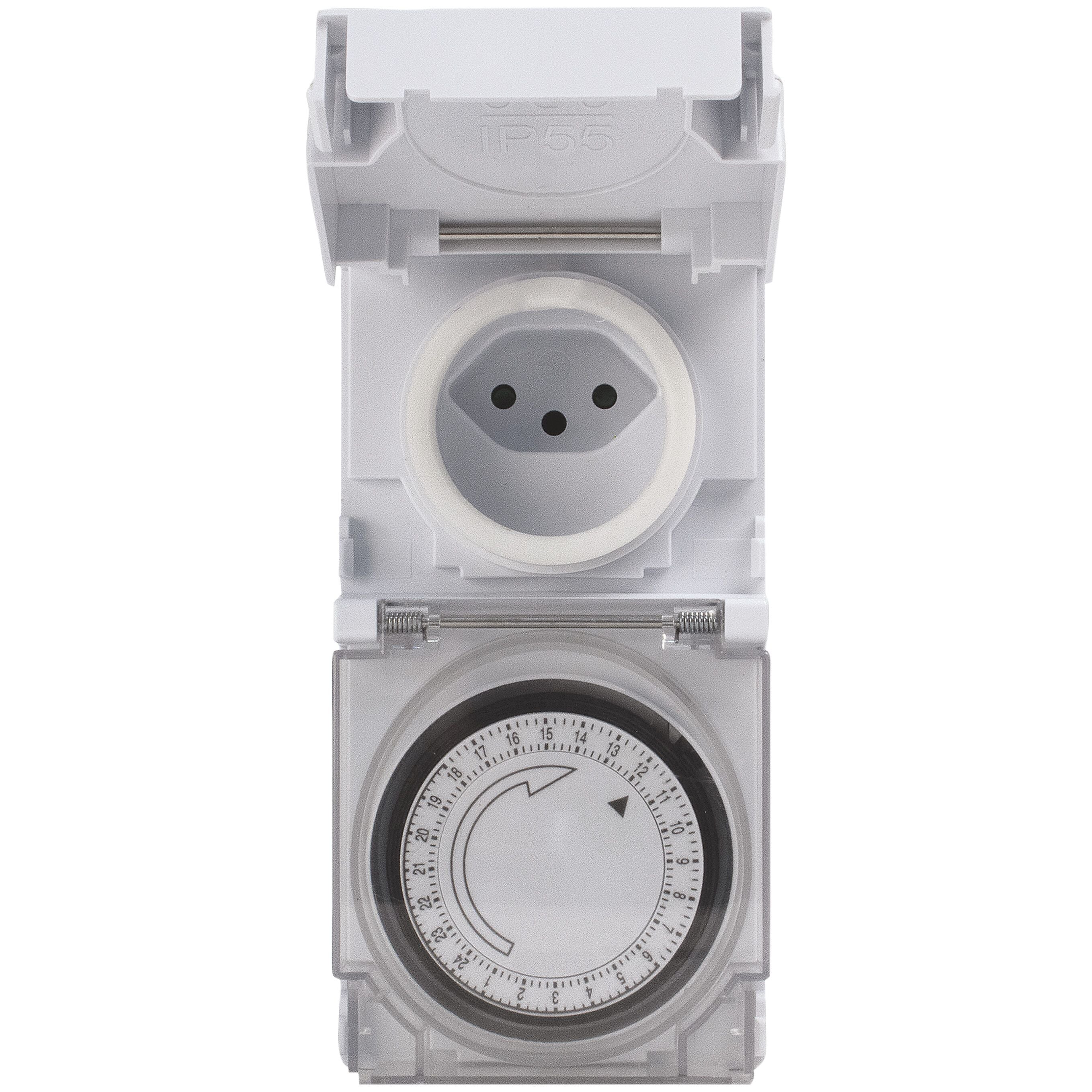 TIMER Zeitschaltuhr - Weiss / B: 8 cm x T: 10 cm x H: 15 cm
