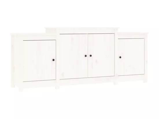 Buffet Blanc 164x37x68 cm Bois massif de pin