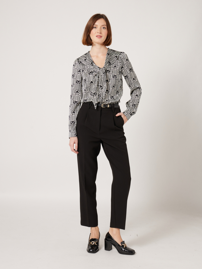 Chemise lavallière imprimée
