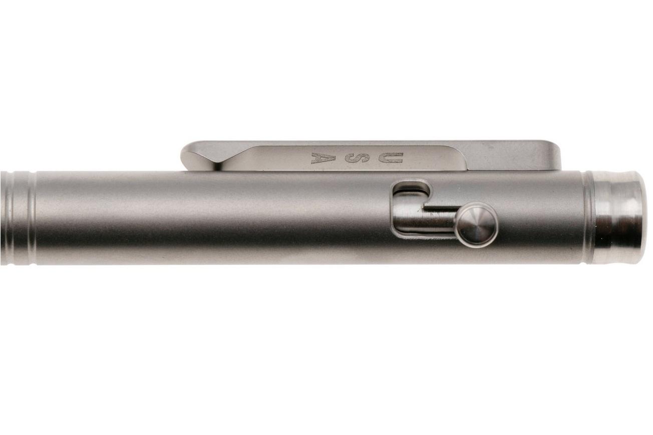 Spartan Blades Grafi Bolt Action Pen, Grey Titanium, everyday carry pen