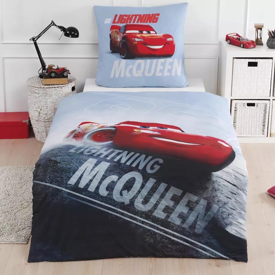 MTOnlinehandel Bettwäsche Kinder-Bettwäsche, 80x80 + 135x200 Cars McQueen