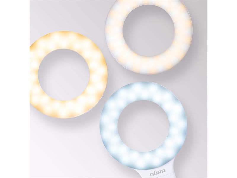 Dörr Smartphone LED Selfie Ringlicht SLR-9 Hochwertig verarbeitetes LED Selfie Ringlicht für einen perfekten Auftritt auf Social Media