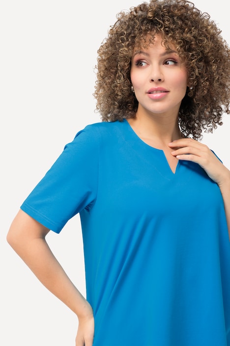 T-Shirt, A-Linie, Tunika-Ausschnitt, Halbarm