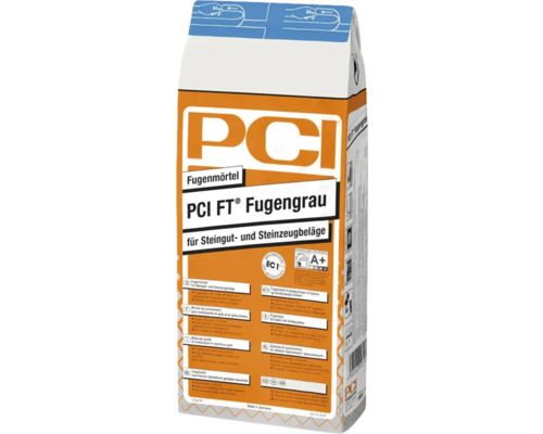 PCI FT® Voegengrijze Voegmortel voor Aardewerk en Steengoed Vloeren, Zilvergrijs, 5 kg
