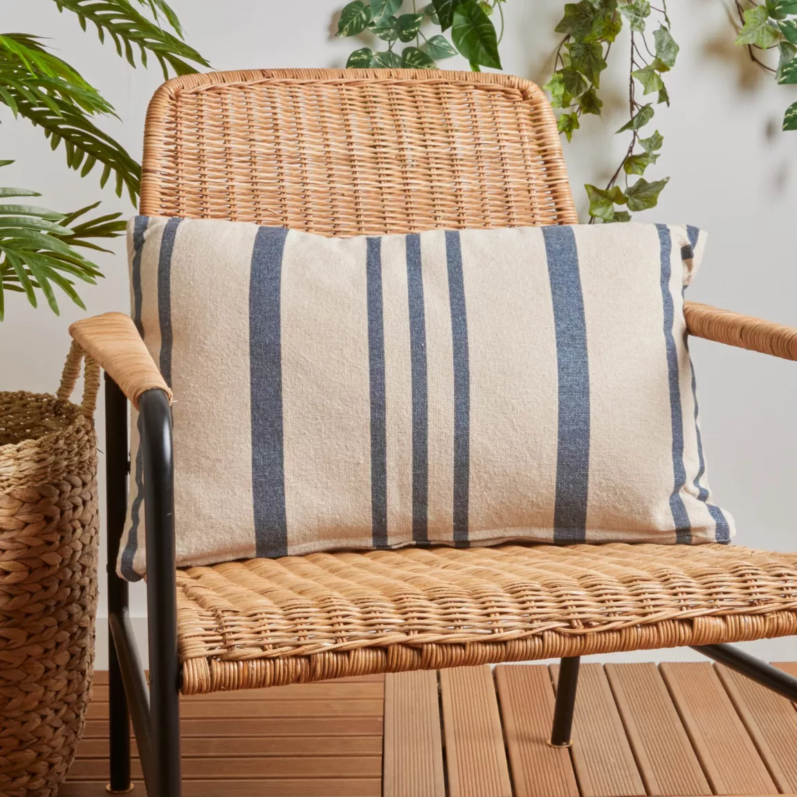 Coussin extérieur rectangulaire (40 x 60 cm) Nautira Bleu marine